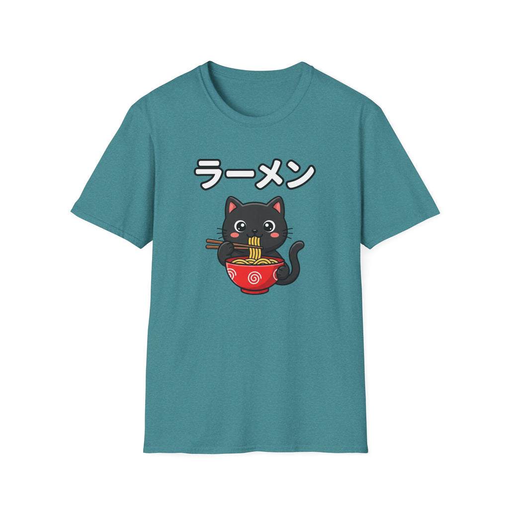 Cat Eating Ramien- T-Shirt