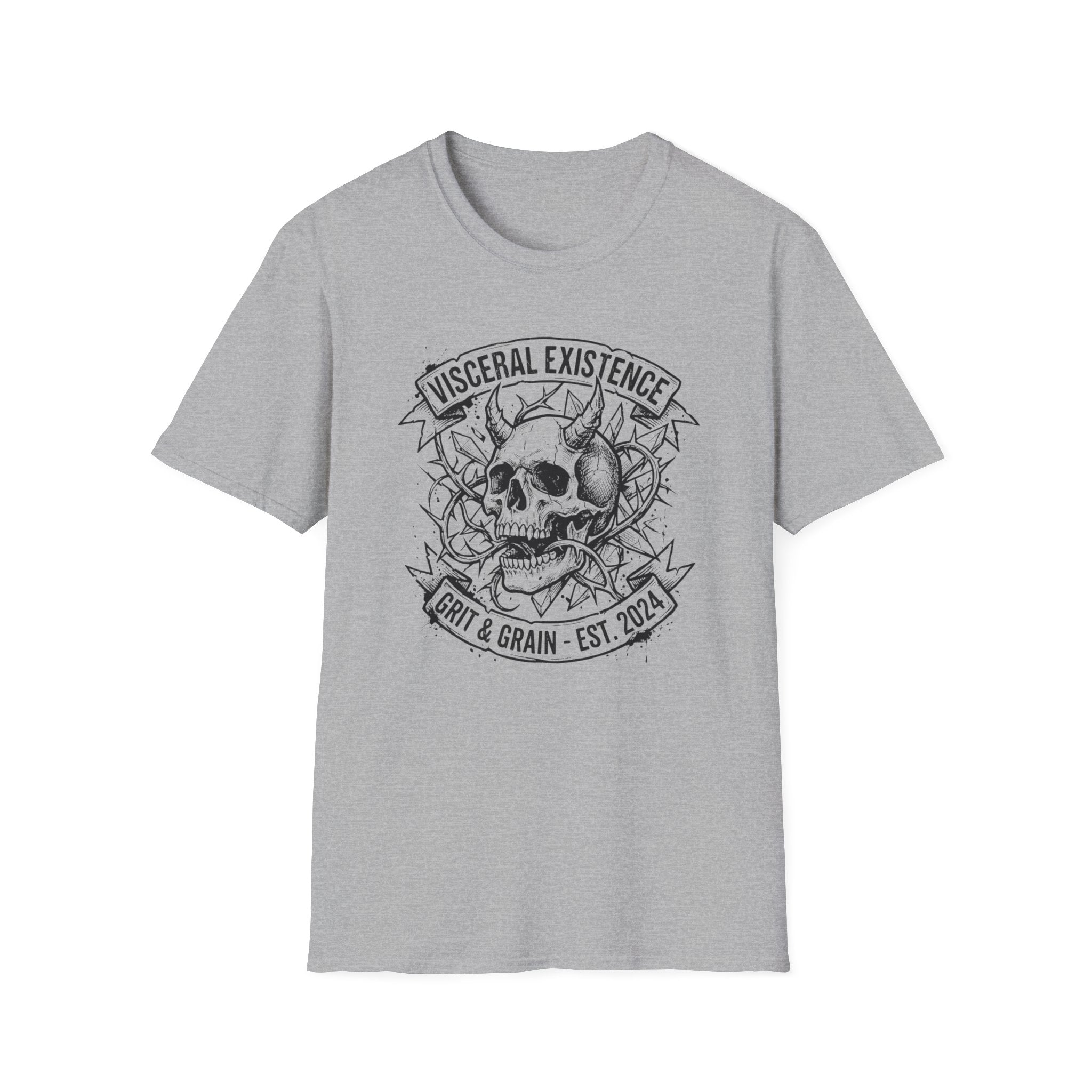Skull with horns  - T-Shirt