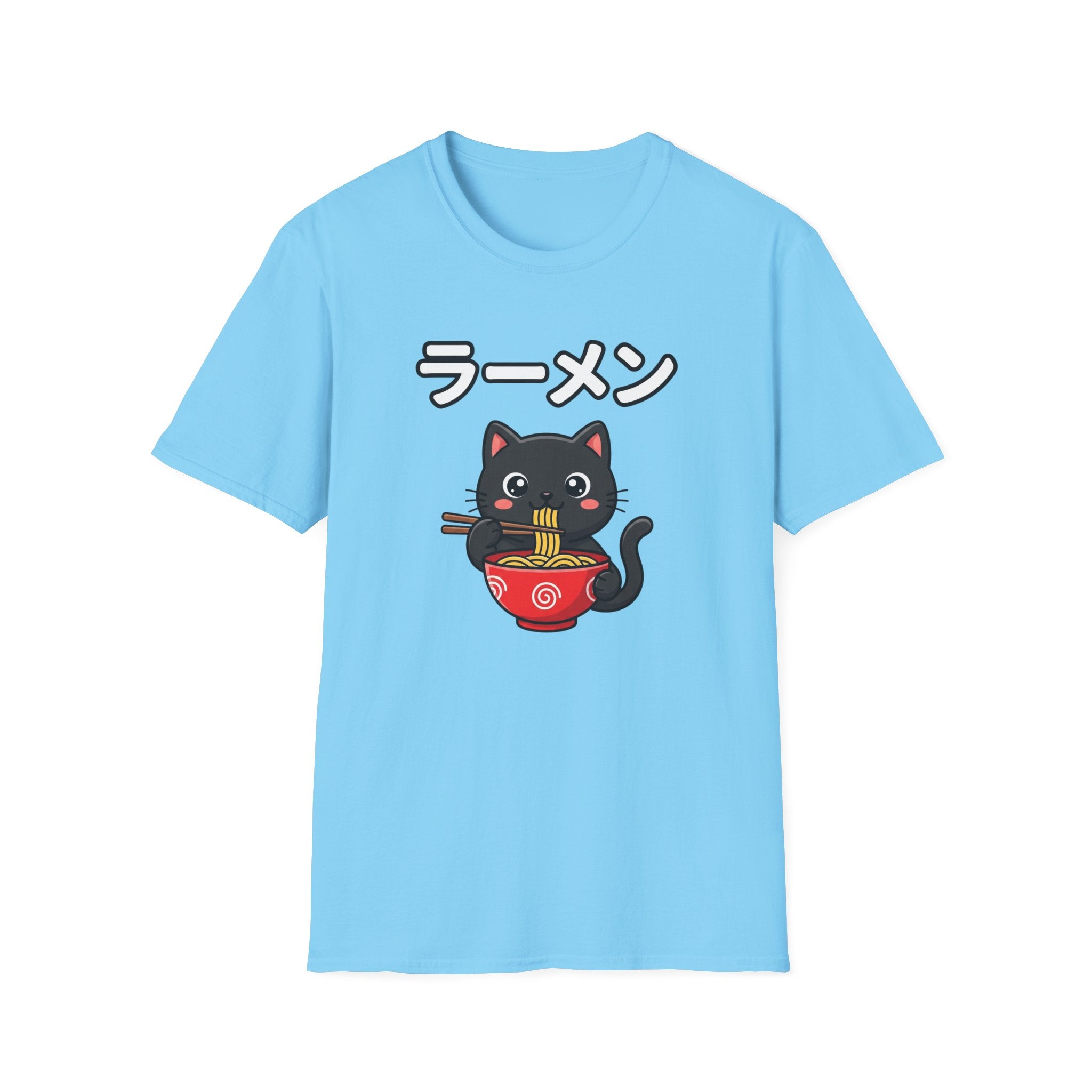 Cat Eating Ramien- T-Shirt