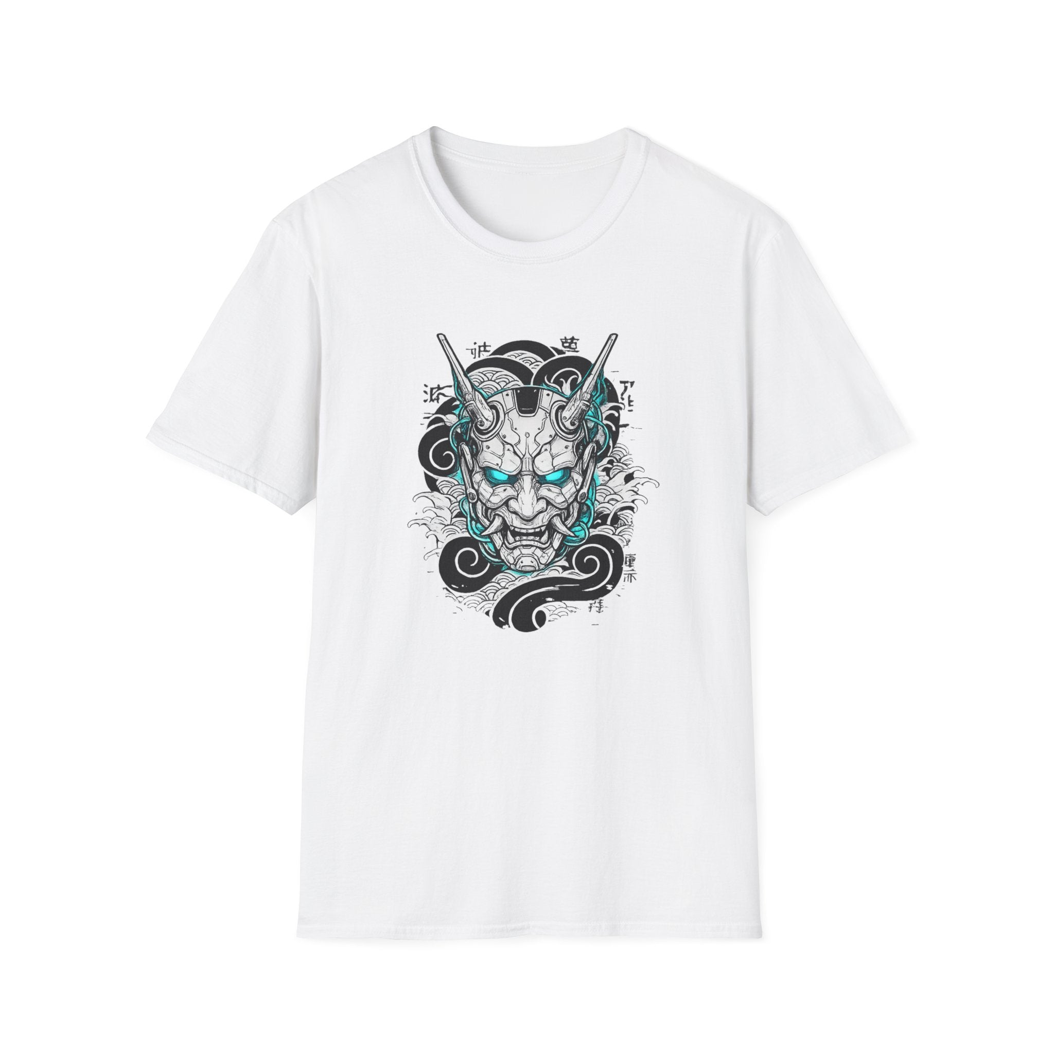 Cyberpunk Oni With Blue Eyes- t-shirt