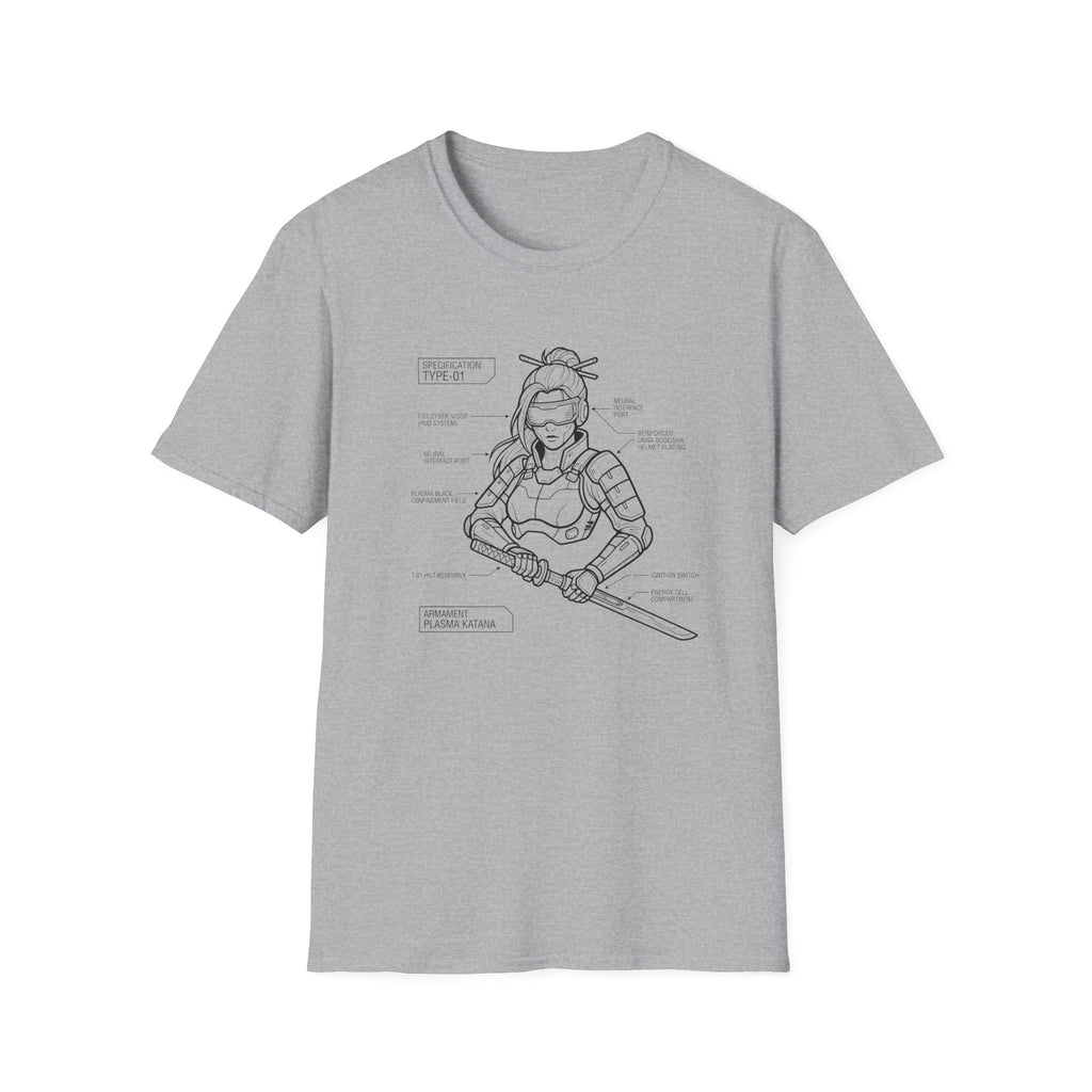 Samurai Girl Holding Sword  - T-Shirt