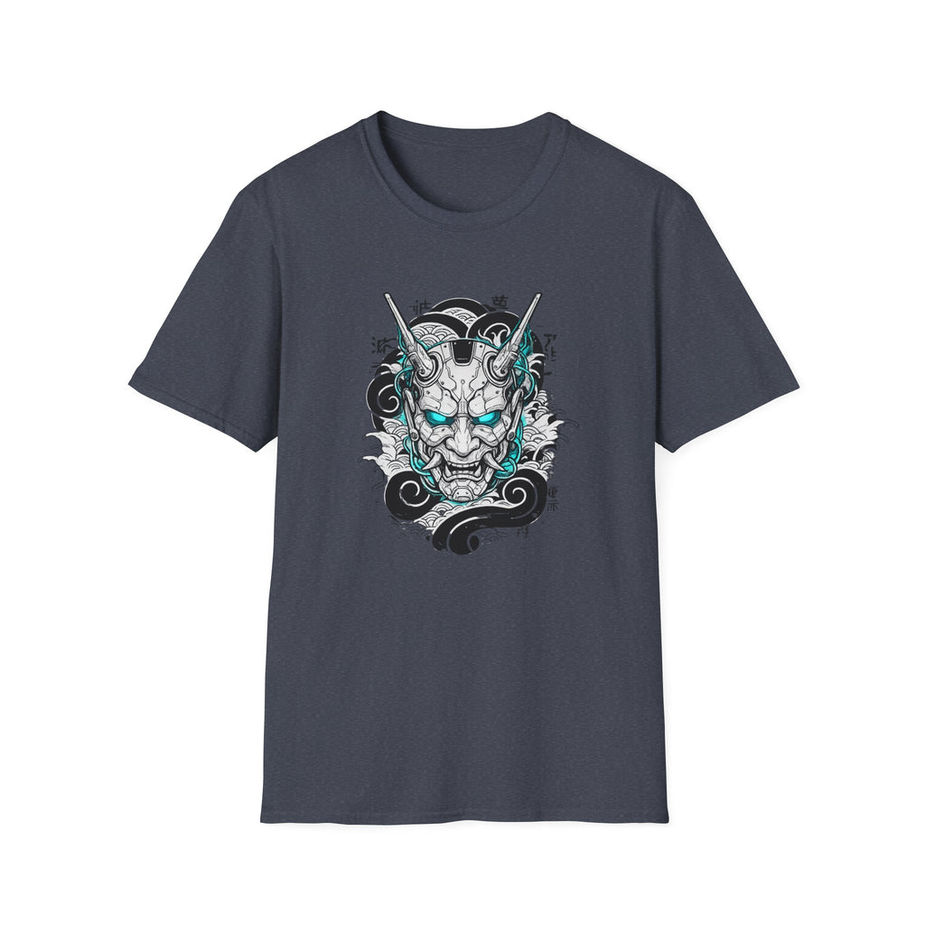 Cyberpunk Oni With Blue Eyes- t-shirt