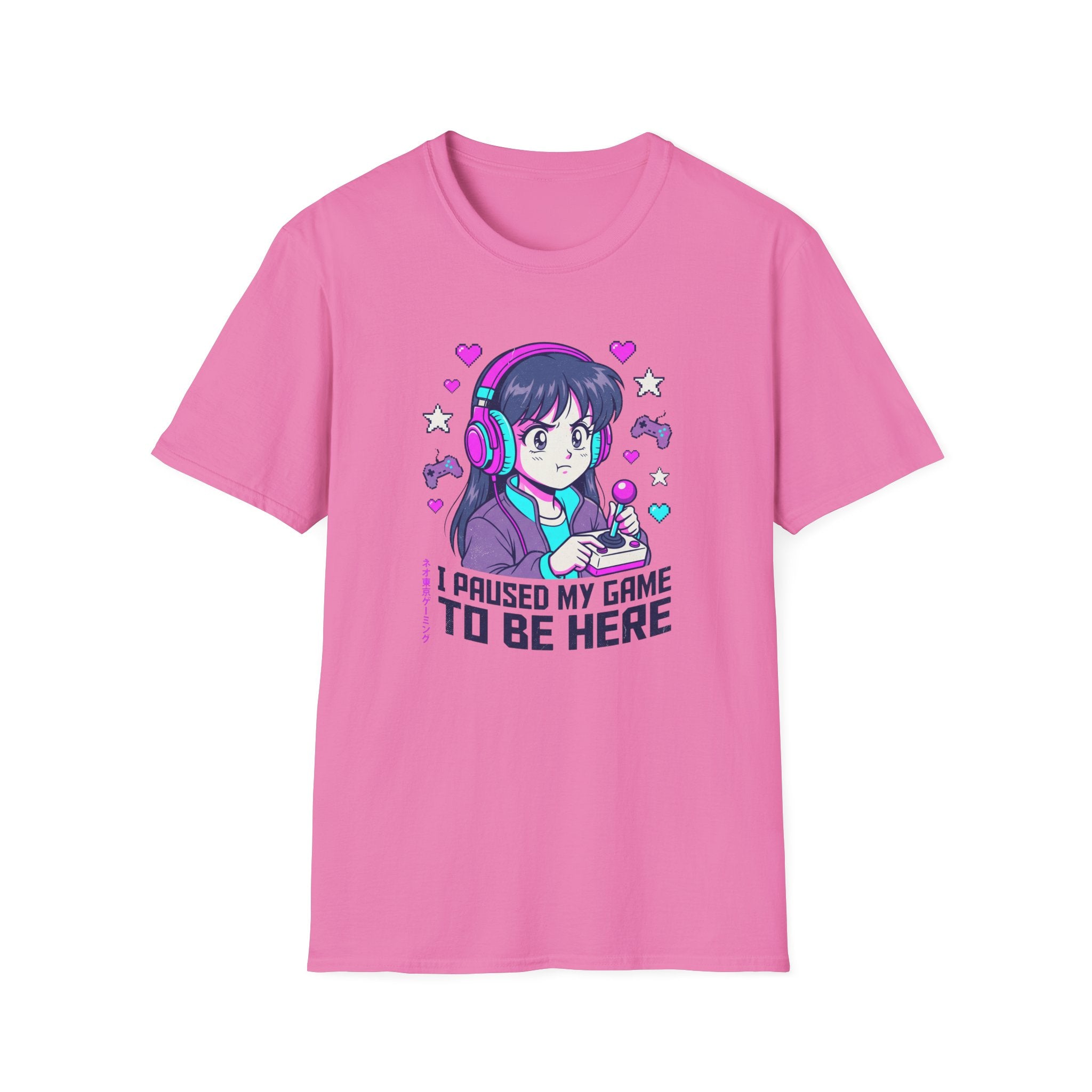 Girl With Headphones, I Paused My Game To Be Here  - T-Shirt