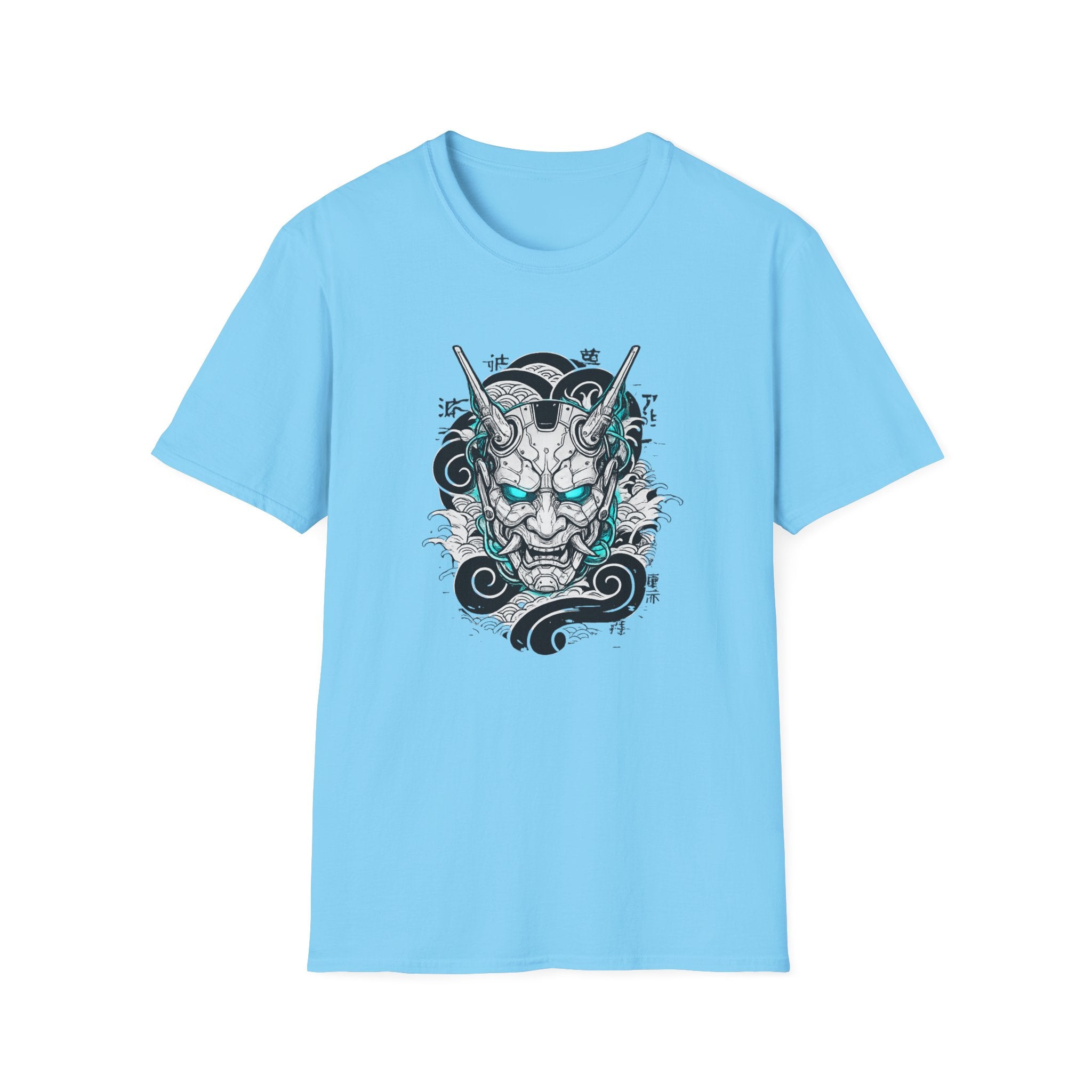 Cyberpunk Oni With Blue Eyes- t-shirt