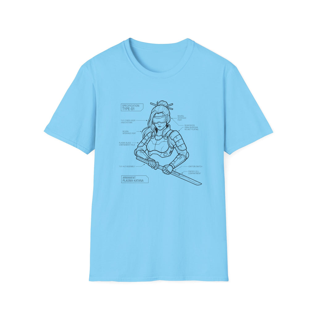 Samurai Girl Holding Sword  - T-Shirt