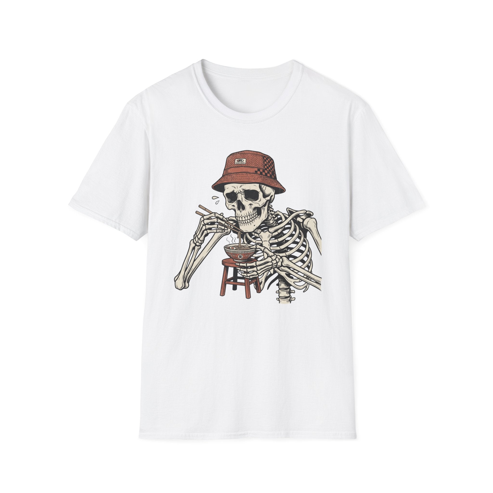 Skeleton Eating Ramen- T-Shirt