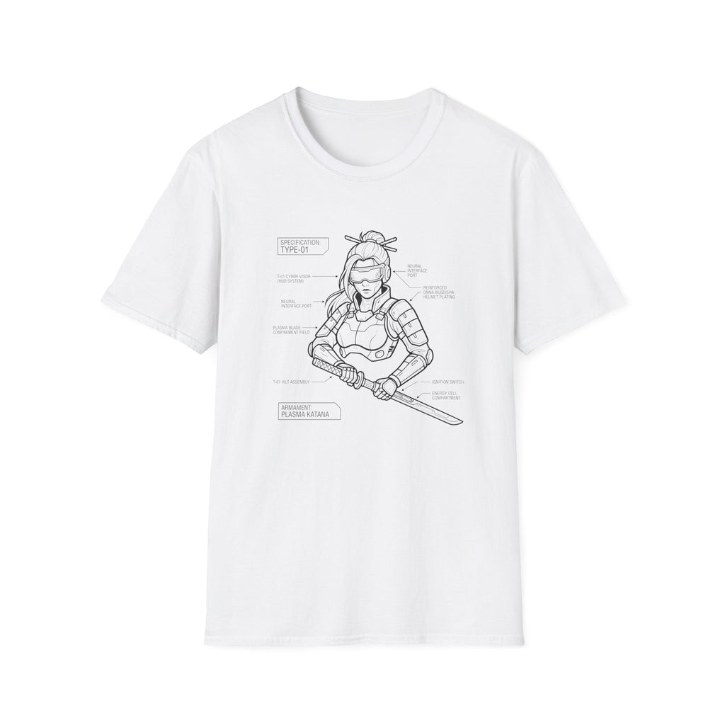 Samurai Girl Holding Sword  - T-Shirt