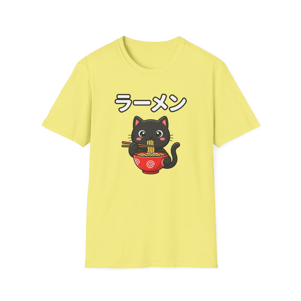 Cat Eating Ramien- T-Shirt