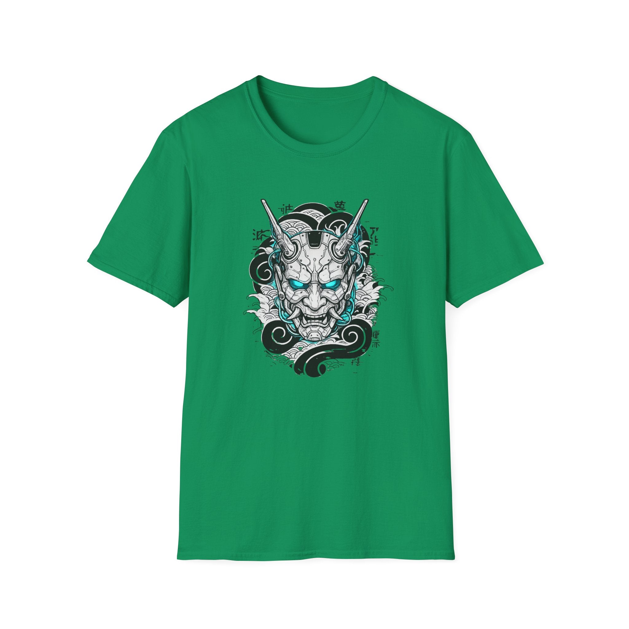 Cyberpunk Oni With Blue Eyes- t-shirt